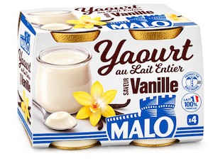 Yaourt au lait entier Saveur Vanille - MALO